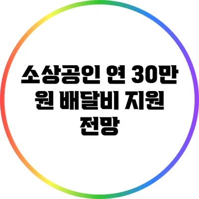 소상공인 연 30만 원 배달비 지원 전망