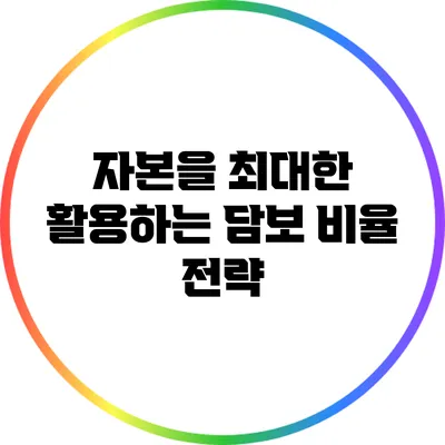 자본을 최대한 활용하는 담보 비율 전략
