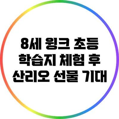 8세 윙크 초등 학습지 체험 후 산리오 선물 기대