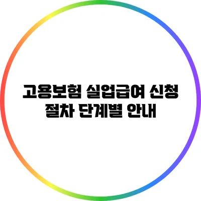 고용보험 실업급여 신청 절차 단계별 안내