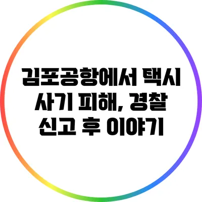 김포공항에서 택시 사기 피해, 경찰 신고 후 이야기