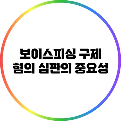 보이스피싱 구제 혐의 심판의 중요성