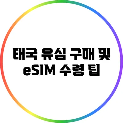 태국 유심 구매 및 eSIM 수령 팁