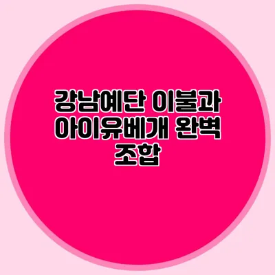 강남예단 이불과 아이유베개 완벽 조합