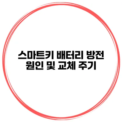 스마트키 배터리 방전 원인 및 교체 주기